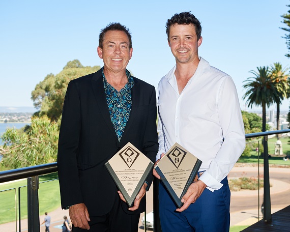 HIA 2017 state awards, managing director Alex Campbell and site supervisor Brarnt Cumming